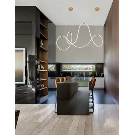 Nova Luce Cerelia 1-flg. 56W 60 cm geschwungen Messing/Gold