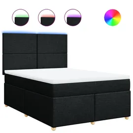 vidaXL Boxspringbett 140 x 200 cm Schwarz