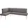 exxpo - sofa fashion Costa 157 x 92 x 245 cm Struktur langer Schenkel rechts grau