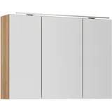 Nobilia Spiegelschrank NOBILIA "Prina", braun (eiche sierra nachbildung), B:100cm H:72cm T:21cm, Schränke, in Breiten 60, 80, 100 und 120 cm, innenliegende Steckdose