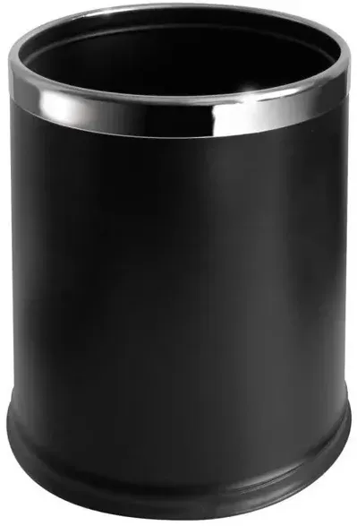 Papierkorb Simex 9 L Edelstahl schwarz Mülleimer ohne Deckel