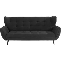 3-Sitzer LEONIQUE "Ariana", grau (charcoal), B:221cm, 100% Polyester, Sofas, Big-Sofa bzw. stylischer Hochlehner