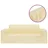 vidaXL Stretch Sofahusse 2-Sitzer Creme Polyester-Jersey