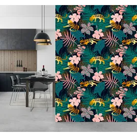 Queence Vinyltapete Gillian 90x300 cm 0,9 m2 bunt