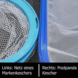 poolpanda Poolreiniger Set XL Poolkescher feinmaschig Poolbürste Teleskopstange