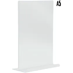Securit® Transparenter Posterhalter – A5 – Hochformat – Beidseitig – Aus Acryl – Für Gastronomie, Hotels und Thekenanwendungen
