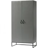 Livetastic Drehtürenschrank Morris, Grau, Holz, Kiefer, massiv, 4 Fächer, 100x195x53 cm, Schlafzimmer, Kleiderschränke, Drehtürenschränke