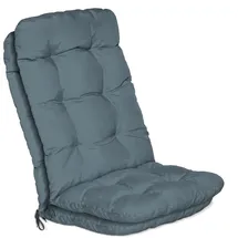 Beautissu Hochlehner Auflage 120 x 50 x 8 cm Taubenblau 2 St.