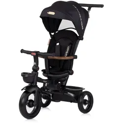 Chipolino Dreirad, Tricycle Urban Lenker mit Licht, klappbar, Sitz drehbar, Korb schwarz