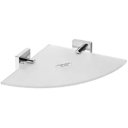 Brillantbad META Glasablage Eckmodell Glas Messing Chrom poliert für Bad & Küche >> zum Bohren