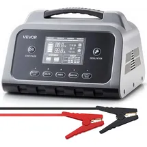 Vevor Autobatterieladegerät 25A Batterieladegerät 6V/12V/24V, Intelligentes Ladegerät für Blei-Säure & Lithium LiFePO4 Batterien, mit 7-Stufen-Ladung Reparaturmodus LCD-Display für Auto Motorrad Boot