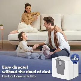 Spofan 12 Stück Staubbeutel für Roborock Q10 S5+/X5+/Q7 L5+/M5+/S8+/S8 Pro Ultra/S7 MaxV Ultra/Q7 Max+/Q8 Max+/Q5 Pro+/Q5 Max+