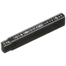 Metrica Glasfaser-Massstab 19060 Schwarz 1 m