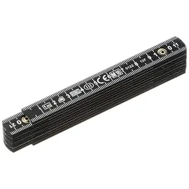 Metrica Glasfaser-Massstab 19060 Schwarz 1 m