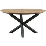 venture home Mexico Esstisch Ø140 cm schwarz, natur. - Schwarz