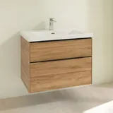 Villeroy & Boch Waschbeckenunterschrank 2 Auszüge 77,2 x 57,9 x 47,8 cm Weiß