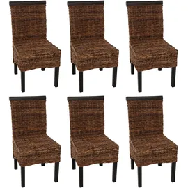 MCW Esszimmerstuhl Acireale Korbgeflecht dunkel 6er Set