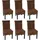 MCW Esszimmerstuhl Acireale Korbgeflecht dunkel 6er Set