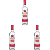 BACARDÍ Razz, 27% Vol., 100 cl / 1 L, weißer Rum mit spritzigem Himbeergeschmack, weiche Noten reifer Himbeeren und saftige, herbe Zitrusfrucht (Packung mit 3)