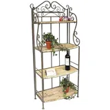 DanDiBo Ambiente DanDiBo Regal Grün, Metall 60x150x33 cm Bücherregal Badregal Küchenregal
