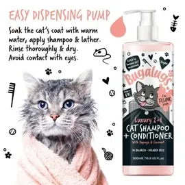 BUGALUGS 2-in-1 Katzenshampoo & Conditioner 500 ml Pumpdosierer