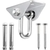 Deckenhaken aus Edelstahl, 360° drehbar, für Beton, Holz, Hängematte, Verandastuhl, Schaukel, Yoga und mehr als 450 kg, 180° Drehung