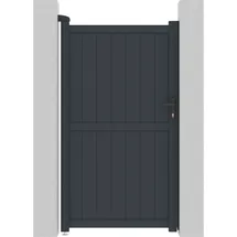 Habitat et Jardin Gartentor 101,2 x 180,9 cm Grau/Aluminium