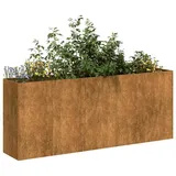 vidaXL Pflanzkübel Rostig 200x40x80 cm Wetterfester Stahl