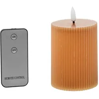 Set mit 4 Wachskerzen mit LED und Fernbedienung, Bonbonfarben, 7,5 x 7,5 x 10 cm