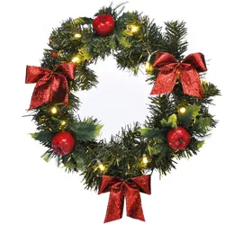 Haushalt International Beleuchteter Weihnachts Türkranz Lichterkranz Weihnachtsdeko