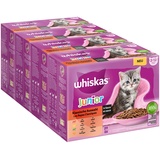 Whiskas 144x 85g Junior Frischebeutel Klassische Auswahl in Sauce Katzenfutter nass