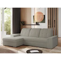 mks möbel ECKSOFA MADRITO L - Hellgrau Boucle - Links
