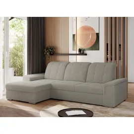mks möbel ECKSOFA MADRITO L - Hellgrau Boucle - Links