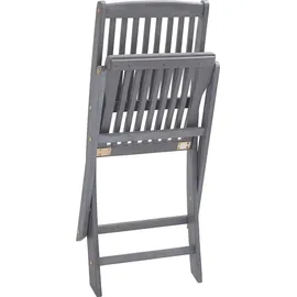 vidaXL Gartenstuhl klappbar 48 x 57 x 91 cm grau 2 St.