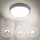 B.K.Licht - LED Deckenlampe mit neutralweißer Lichtfarbe, 12 Watt, 1200 Lumen, LED Deckenleuchte, Lampe, Wohnzimmerlampe, Schlafzimmerlampe, Küchenlampe, Deckenbeleuchtung, 25x5,2 cm, Silberfarbig