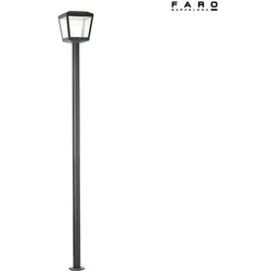 Faro LED Straßenlaterne PLAZA 24W, 3000K, IP54, 219cm, dunkelgrau FAR-75607