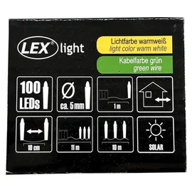 Mojawo Lichterkette LED 100'er Solar grün