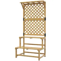 Outsunny Pflanzentreppe 75 x 50 x 166 cm Gelb