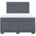 vidaXL Boxspringbett 140 x 200 cm Dunkelgrau