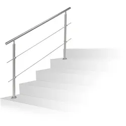 relaxdays Treppengeländer mit 2 Querstreben 150 cm