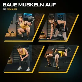 trex sport Hantelscheibe 15 kg Kunststoff Hantelscheibe schwarz