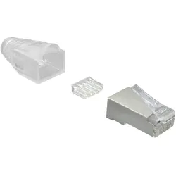 ProfiPatch 10x RJ45 Netzwerk Modular Crimp Stecker Cat6 Patchkabel geschirmt mit Tülle 5GB