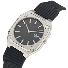 adidas Uni Uhr CITY TECH THIN Silikon schwarz AOFH24002 - Schwarz