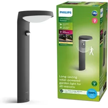 Philips Sockelleuchte Kunststoff, Metall 40,0 cm inkl. Bewegungsmelder anthrazit