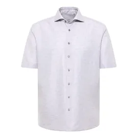Eterna MODERN FIT Linen Shirt in grau unifarben, grau, 40