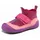 Affenzahn Knit Toddly zum Reinschlüpfen, rutschfest, mit Klettverschluss, Flexibel, Leicht, Größe 19-25 Eule - Rosa, 24 EU