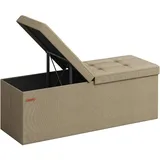 Songmics Sitzbank Kamelbraun 38 x 110 x 38 cm