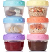 BRIMOREA 6er Set kleine Gefrierdosen mit Deckel – 120 ml, auslaufsicherer Schraubdeckel, BPA-freies Kunststoff, stapelbar & wiederverwendbar – ideal für Snacks, Soßen, Meal Prep & Portionieren