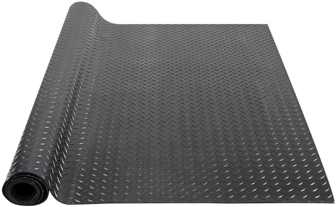 VEVOR Gummimatte 1848 x 1236mm Bodenmatte SBR-Gummi Bodenbelag 3 mm Dicke Noppenmatte Diamant Tränenblech Bodenmatte Antirutschmatte Gummibelag Ideal für Garagen, Lagerhallen, Fitnessstudios, Gehwege