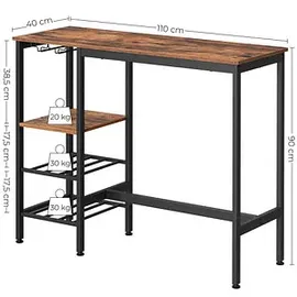 VASAGLE Bistrotisch braun 110,0 x 40,0 x 90,0 cm